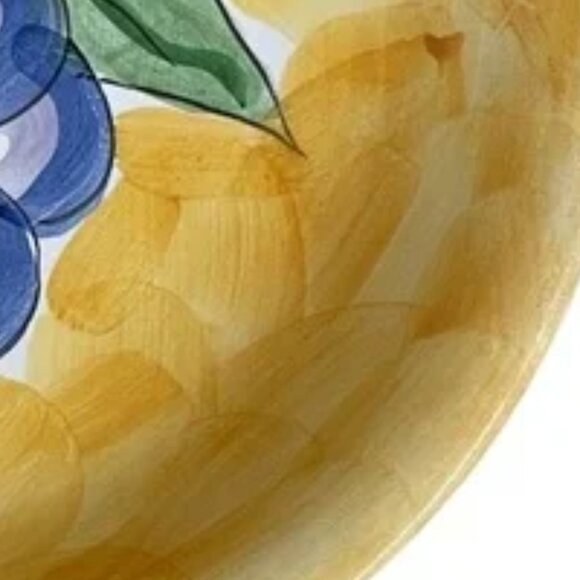 FRUITA de ROMA ceramic Plate hand-painted bunch of Grapes Design EUC - Picture 5 of 9